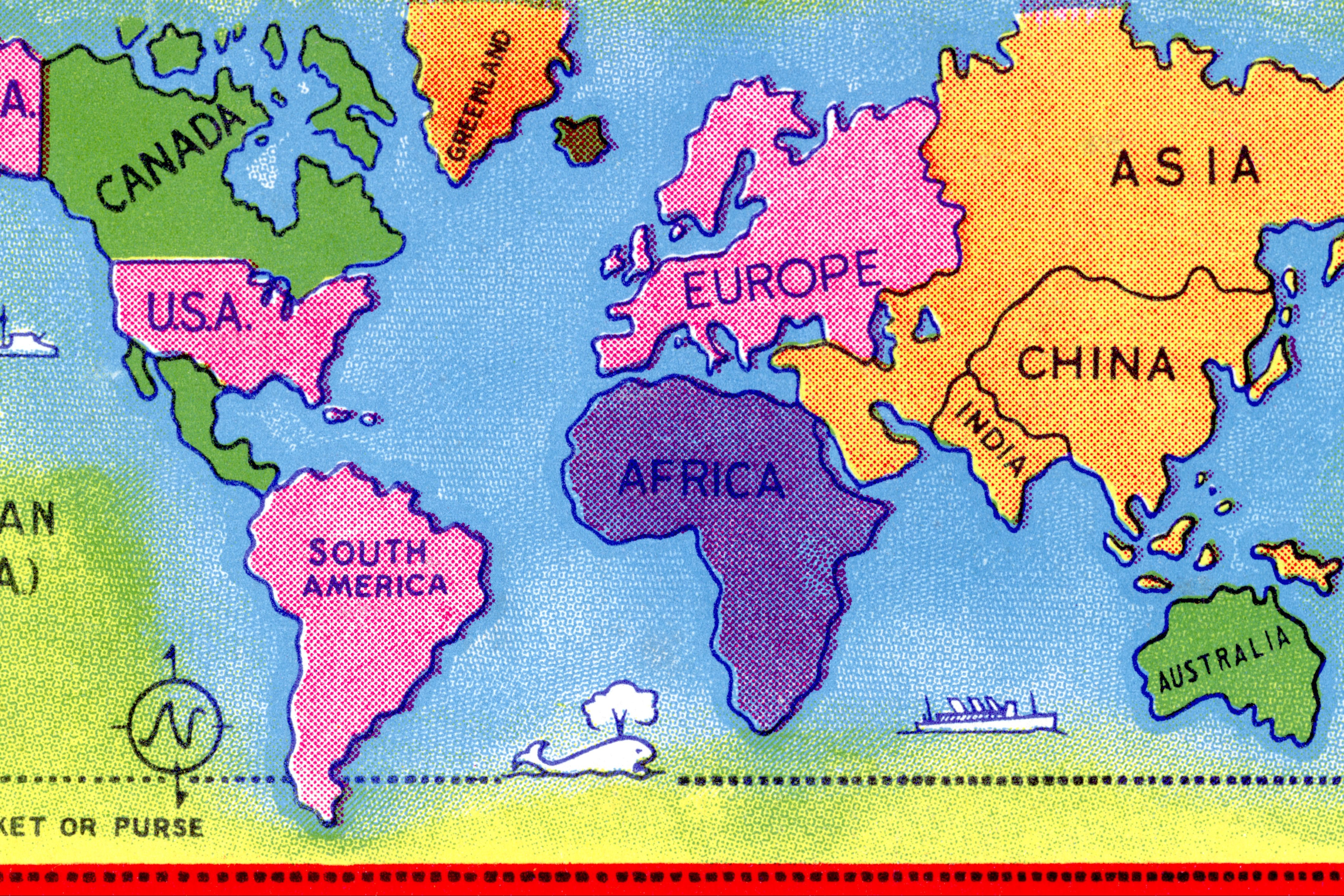 Illustration of world map.