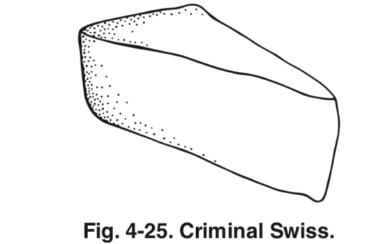 A cartoon illustration of two wedges of Swiss cheese