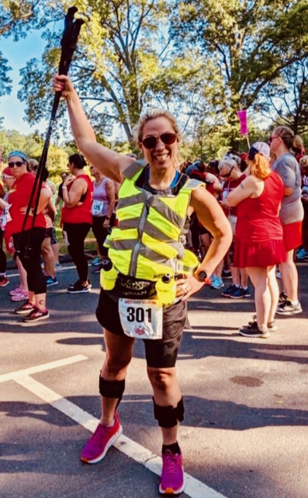 Marisa Boasa, who runs with ankle-foot orthosis braces (AFOs), isn't letting multiple sclerosis keep her from continuing as a competitive athlete. (Photo provided by Marisa Boasa)