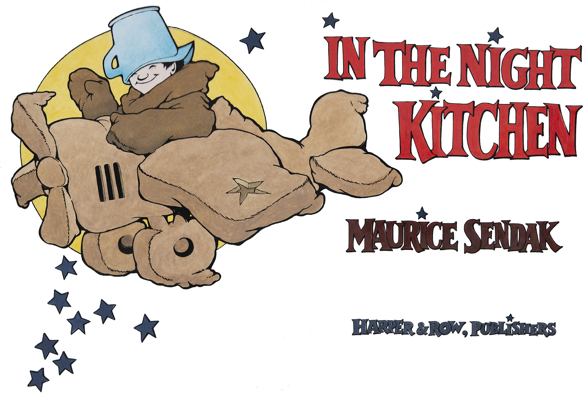Final artwork of title page for In the Night Kitchen (New York: Harper & Row, 1970), The Maurice Sendak Collection. Archives & Special Collections, UConn Library. © The Maurice Sendak Foundation.