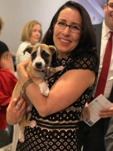 Professor Jessica Rubin with Puppy