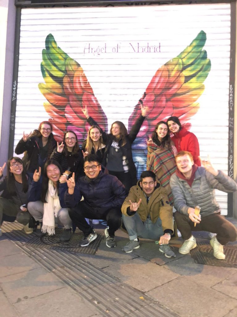 Some of the UConn students attending the United Nations climate conference in Madrid 