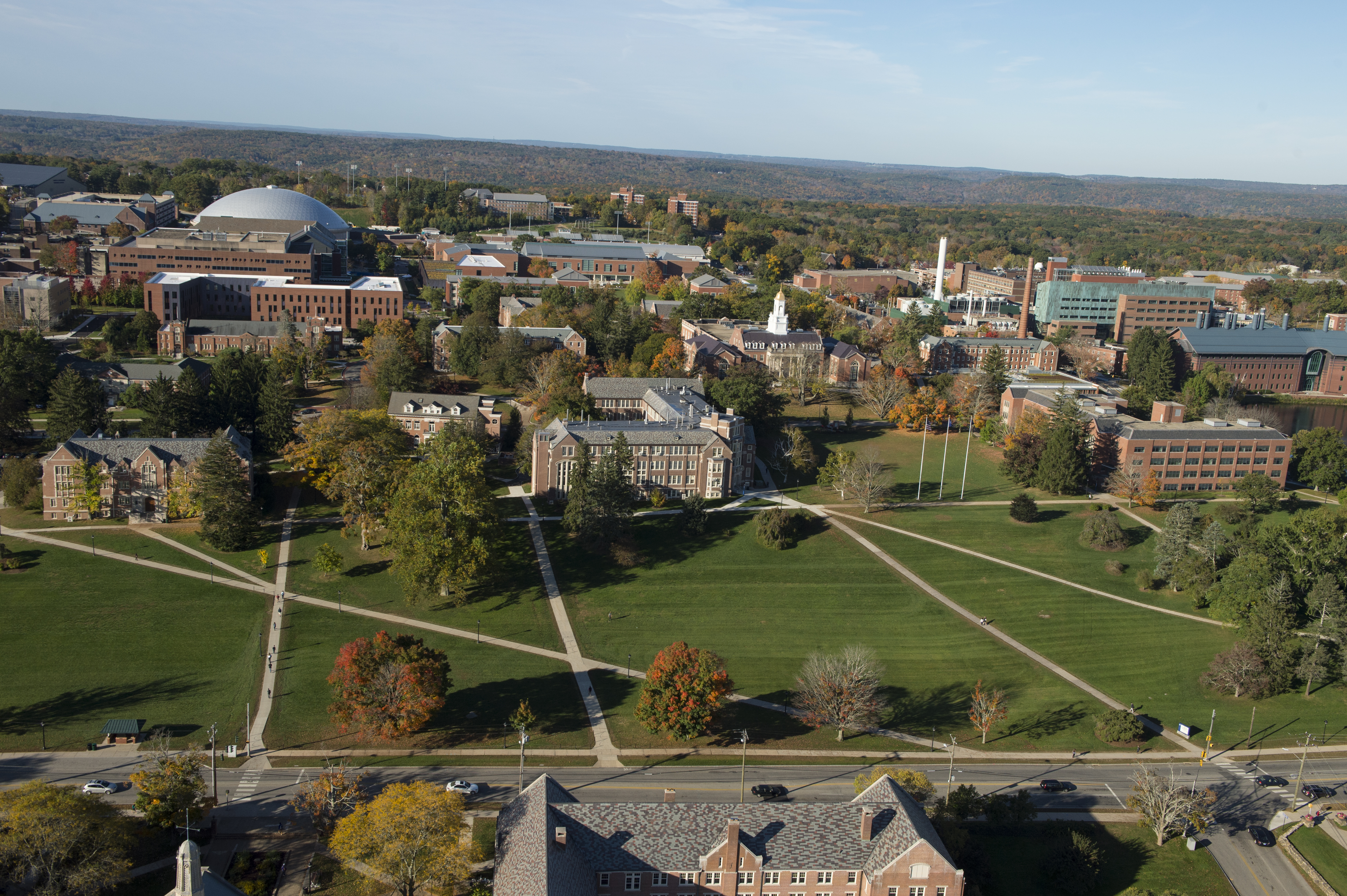 Aerial View of the UConn campus