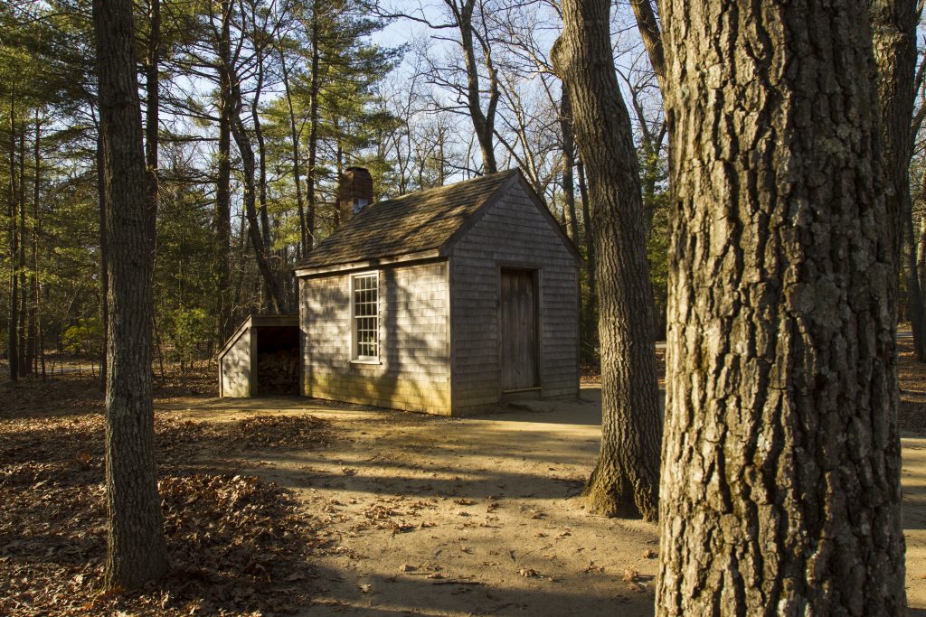 Recreation of Thoreau's Cabin at Walden Pond in Massachusetts. (Getty Images)