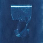 Elizabeth Ellenwood, "Plastic Sandwich Bag Collected on December 3, 2018" (2019). Cyanotype print (courtesy of the artist).