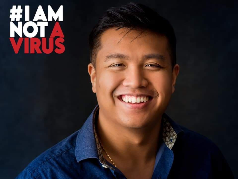 One of the images used in the #IAMNOTAVIRUS campaign, featuring Brandon Phai, a youth coding instructor