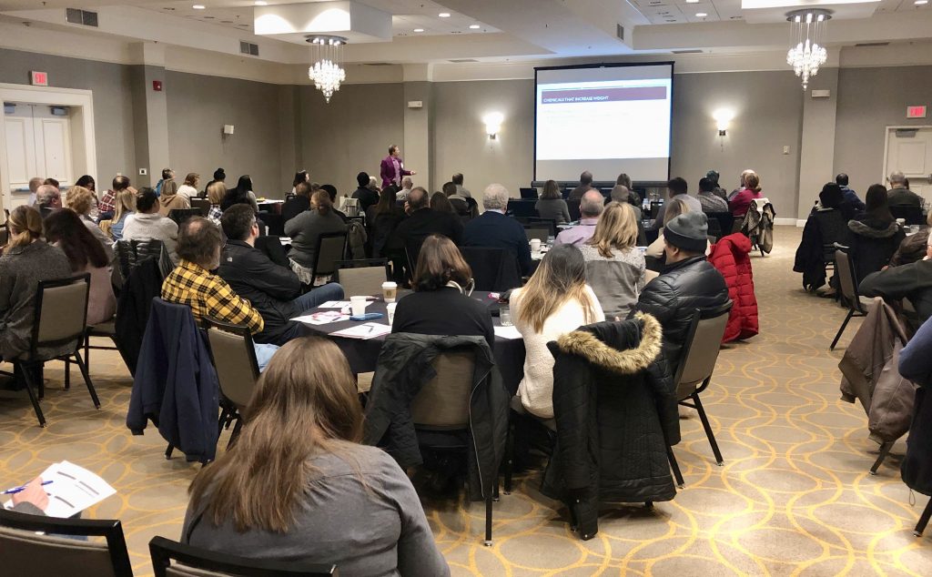 C. Michael White, Head of Pharmacy Practice presents to a group of Connecticut pharmacists 