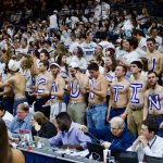 Fans from the UConn Women's Basketball 100th win at Gampel Pavilion on February 13, 2017 (Jack Templeton ’18 CLAS /UConn Photo)