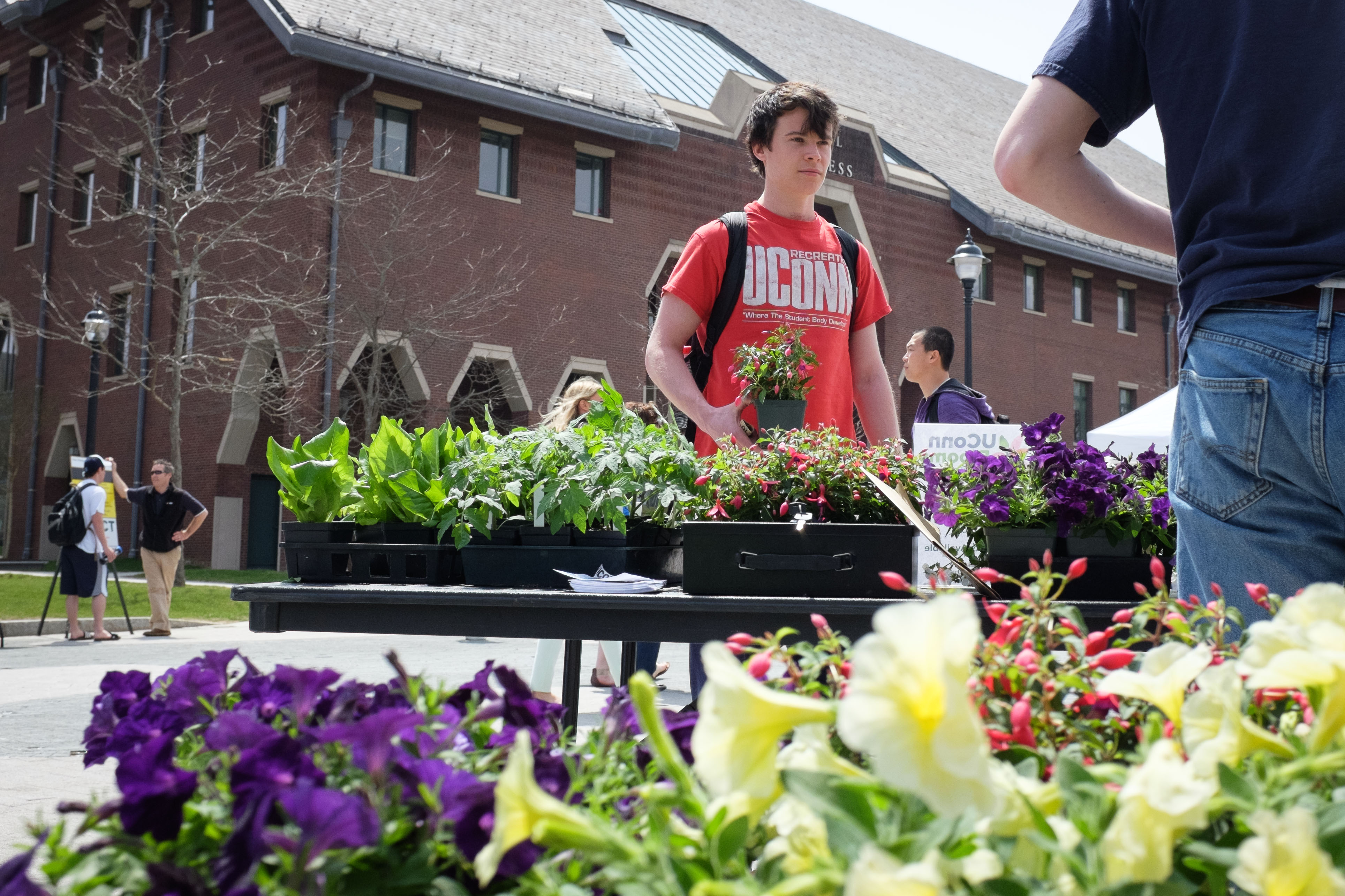 The annual Earth Week Spring Fling on Fairfield Way is one of the many University-wide efforts to incorporate sustainability into all facets of campus life. (Peter Morenus/UConn Photo)