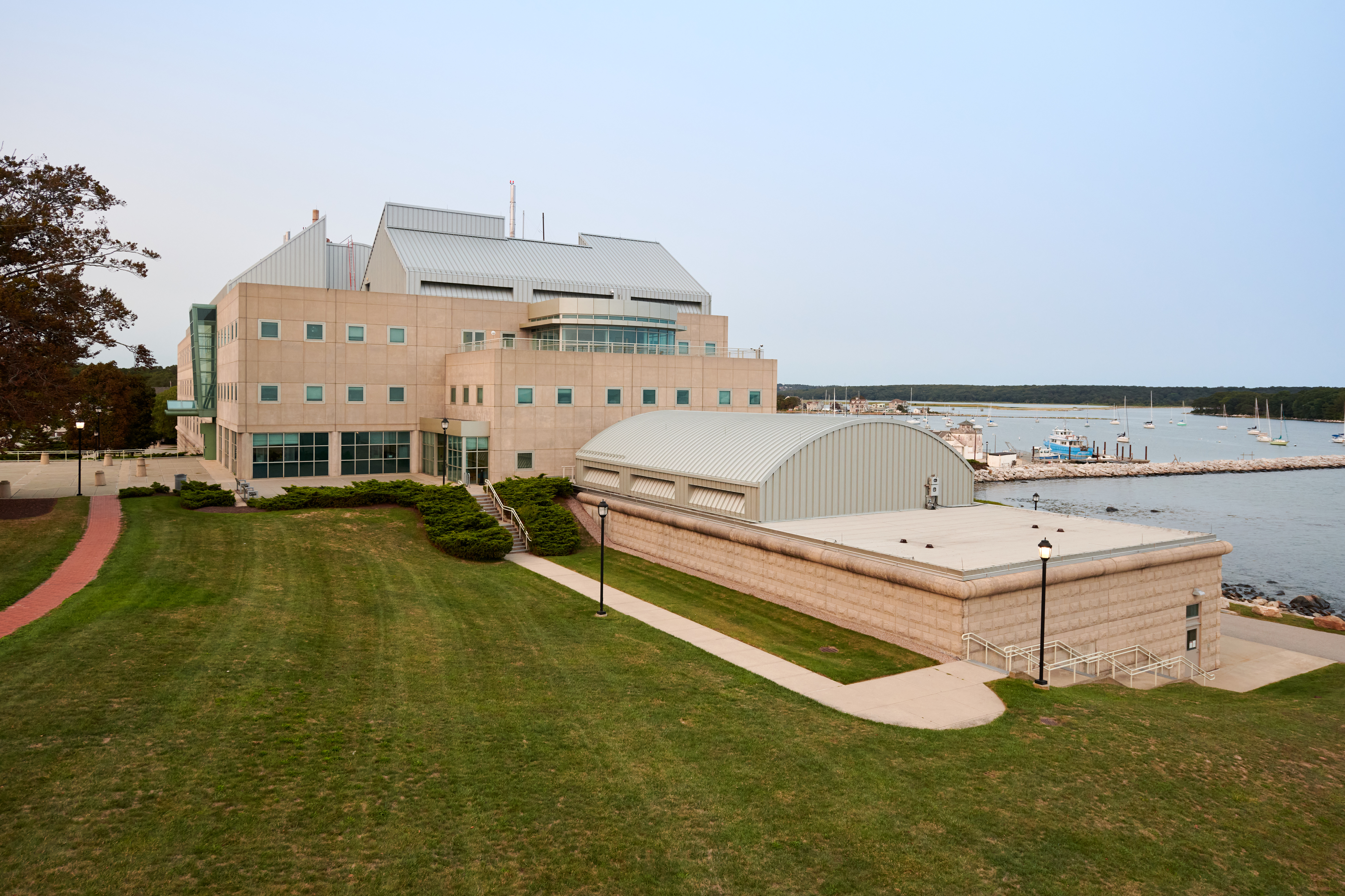 A view of the Marine Sciences Building at the Avery Point campus