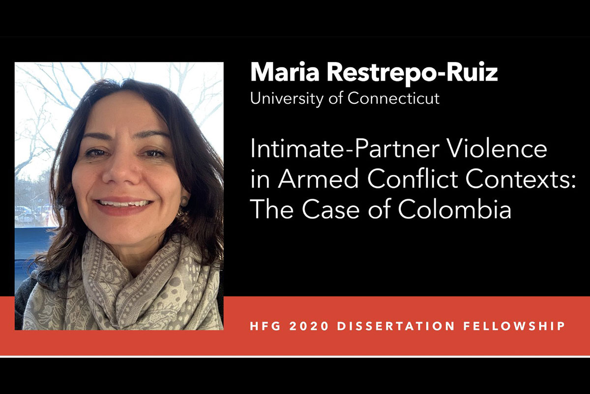 Maria Restrepo-Ruiz social media announcement from Harry Frank Guggenheim Foundation