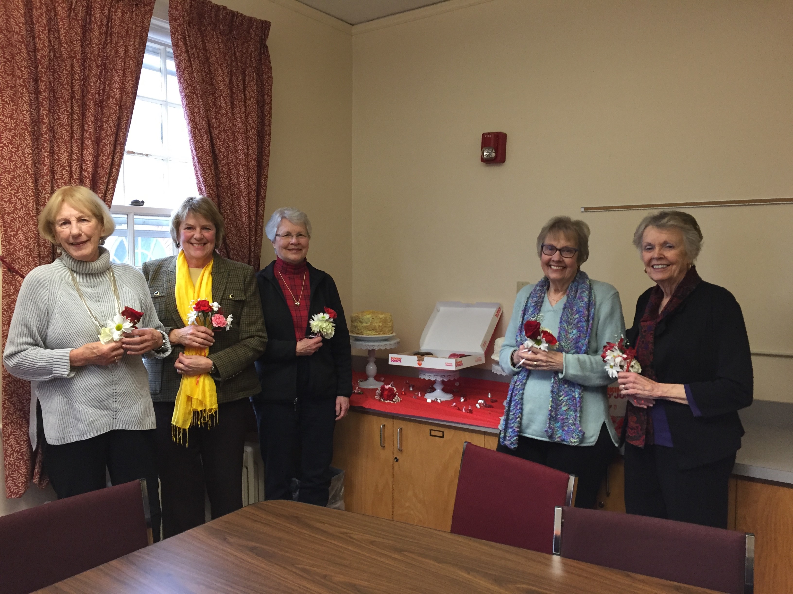 Five members of the Widows Society, a group that has endowed a fund at UConn Health to help female patients pay for their treatment.