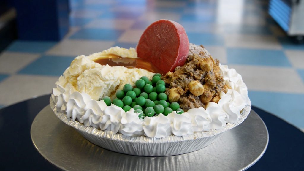 UConn Dairy Bar's popular turkey dinner ice cream pie