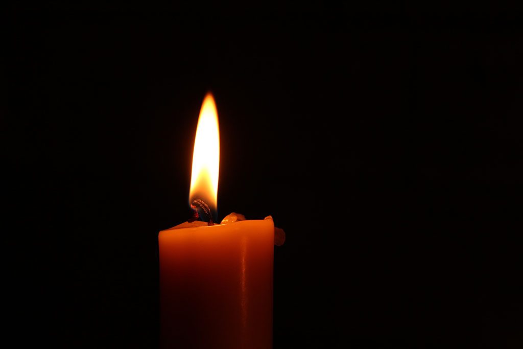 Candlelight with shadow background.