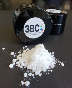 3BC product container with white powder isolate in front