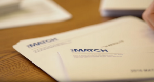 A closeup of Match Day envelopes, traditionally opened in person by medical students heading off to residency programs. This year, the ceremony was virtual, but the excitement was real.