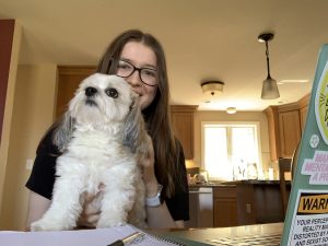 a writer and a dog