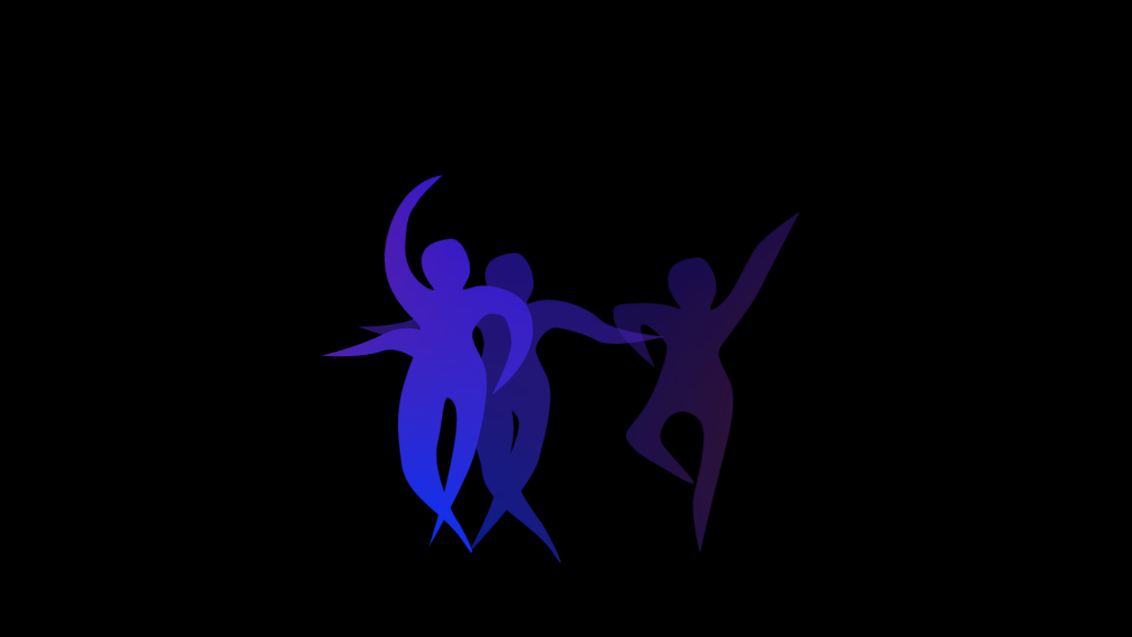 A dancer’s image from the animation of “Prélude en Berceuse,” the first movement of “Au Gré Des Ondes (Along the Waves) “ composed by Henri Dutilleux. The music in the first movement was performed by Morgan Lee ’22 SFA, a doctoral candidate in piano, and animated by Jonathan Goodrich ’21 SFA.