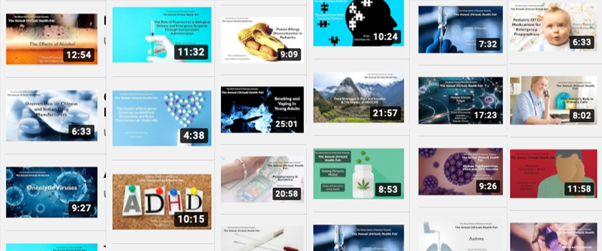 Graphic featuring cover slides from YouTube Videos