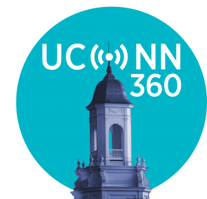 UConn 360 Podcast circle logo