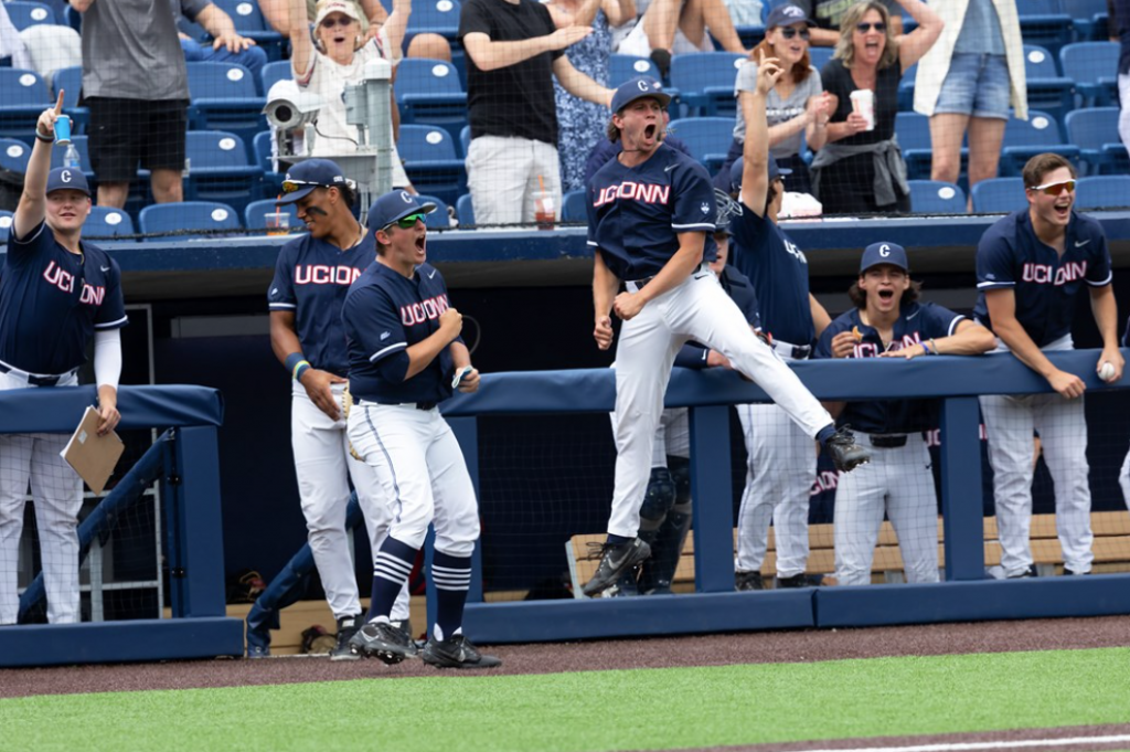 The UConn baseball team, seen here during a game against Seton Hall, will play in the NCAA tournament.