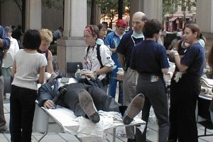 Triage unit in lower Manhattan on 9/11