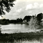 A view of Mirror Lake in 1922 (Department of Archives & Special Collections/UConn Library).