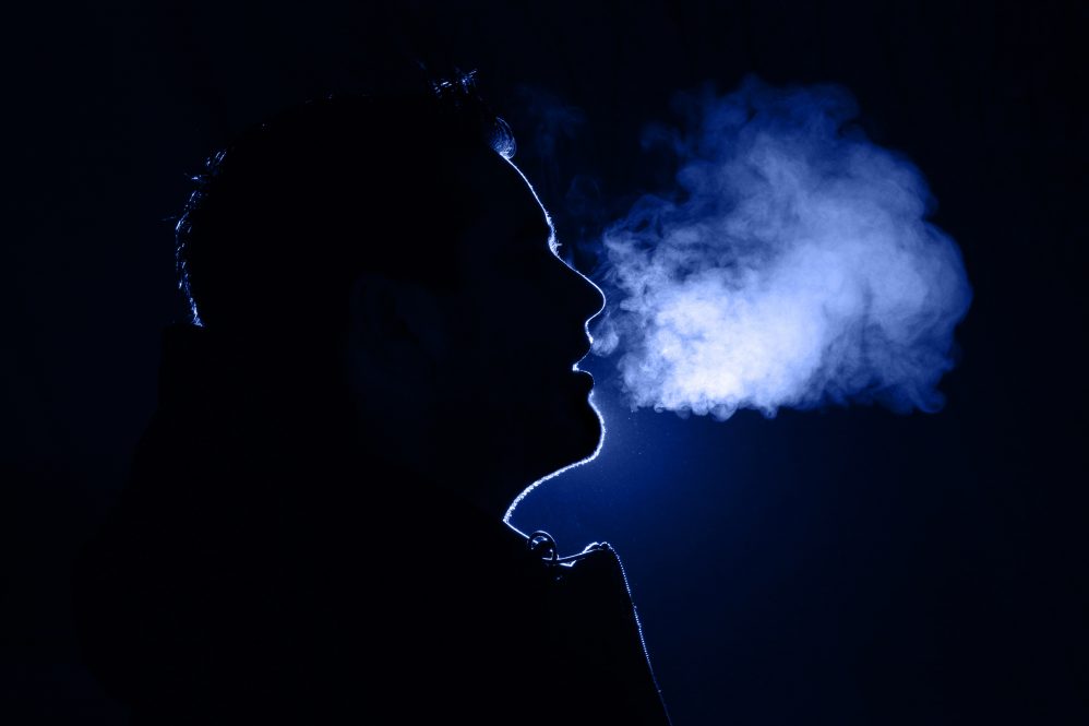 Silhouette of a person exhaling. Pitt Hopkins syndrome is a rare condition that causes breathing problems in sufferers, and UConn researchers are working to understand it.