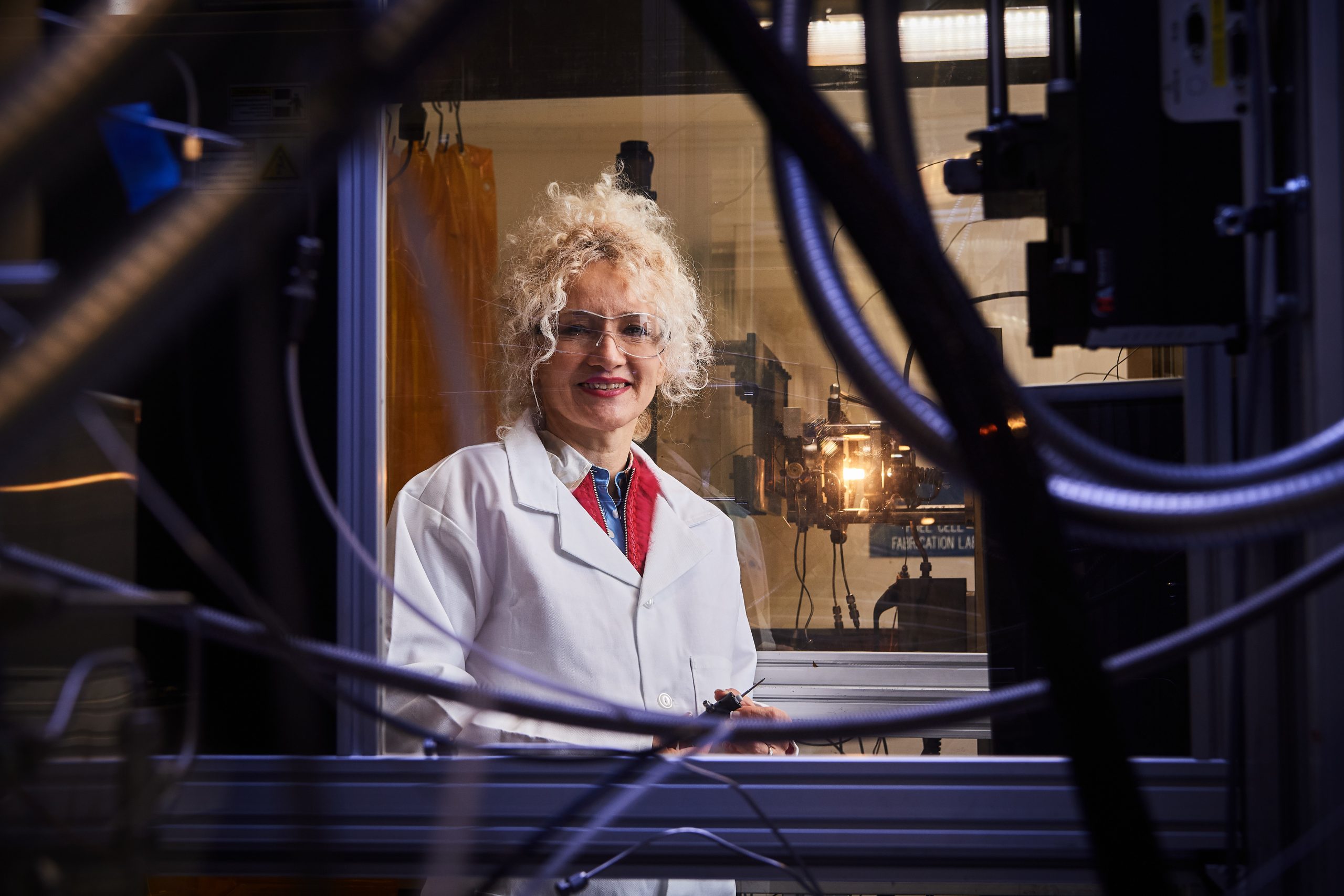 Radenka Maric, vice president for research, at her lab at the Center for Clean Energy Engineering (C2E2) on Nov. 22, 2019. (Peter Morenus/UConn Photo)