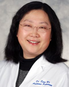 Dr. Qian Wu portrait (white coat)