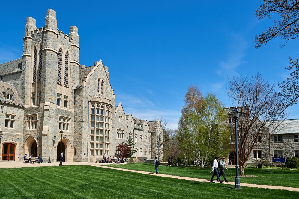 A view of the Meskill Law Library at the UConn Law campus in Hartford on April 25, 2019.