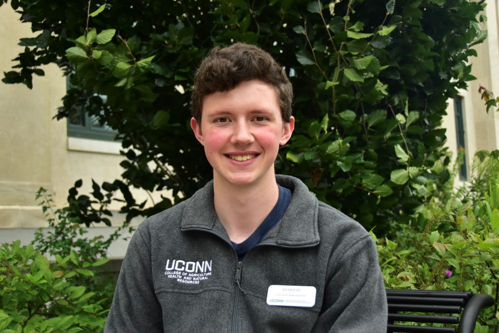 Smiling male student