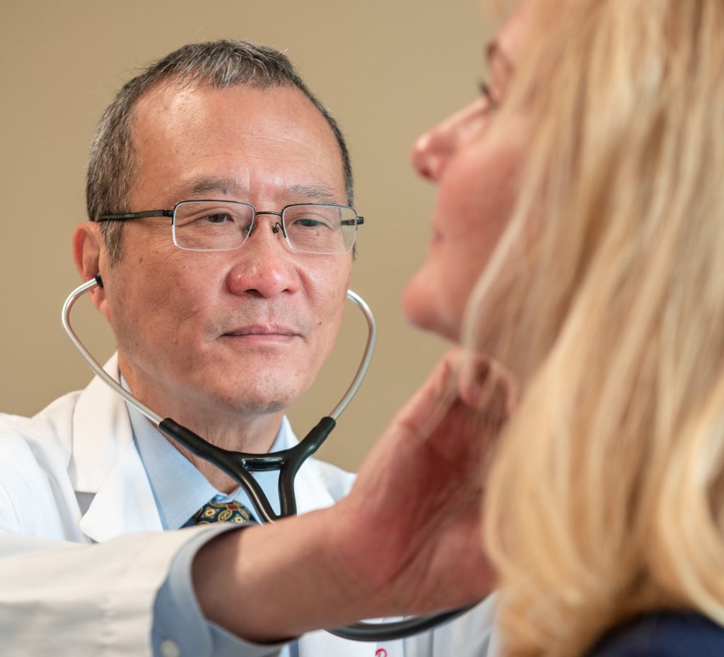 Dr. Bruce T. Liang is also a physician-scientist. He serves as Director of the Pat and Jim Calhoun Cardiology Center and the Ray Neag Distinguished Professor of Cardiovascular Biology and Medicine.