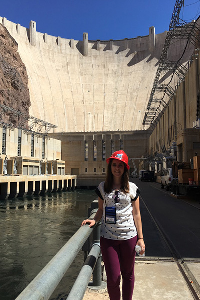 Catherine Pomposi at the Hoover Dam