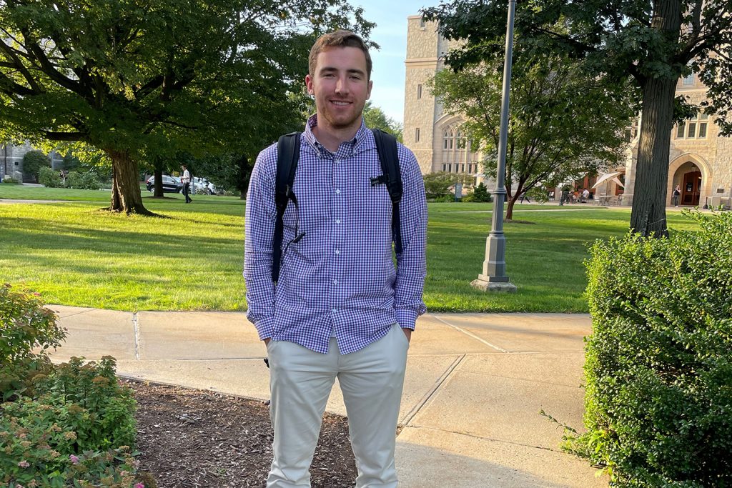 Robert Endrizzi, a School of Engineering graduate, is attending the UConn School of Law, where the intellectual property law clinic has helped him develop an invention (courtesy of Robert Rendrizzi).