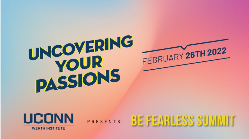 Illustration advertising the Werth Uncovering Your Passions event on Feb. 26.