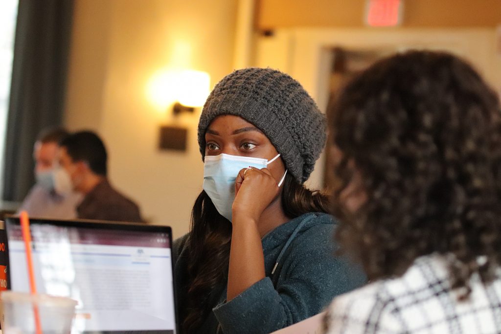 Students at Free Legal Answers event