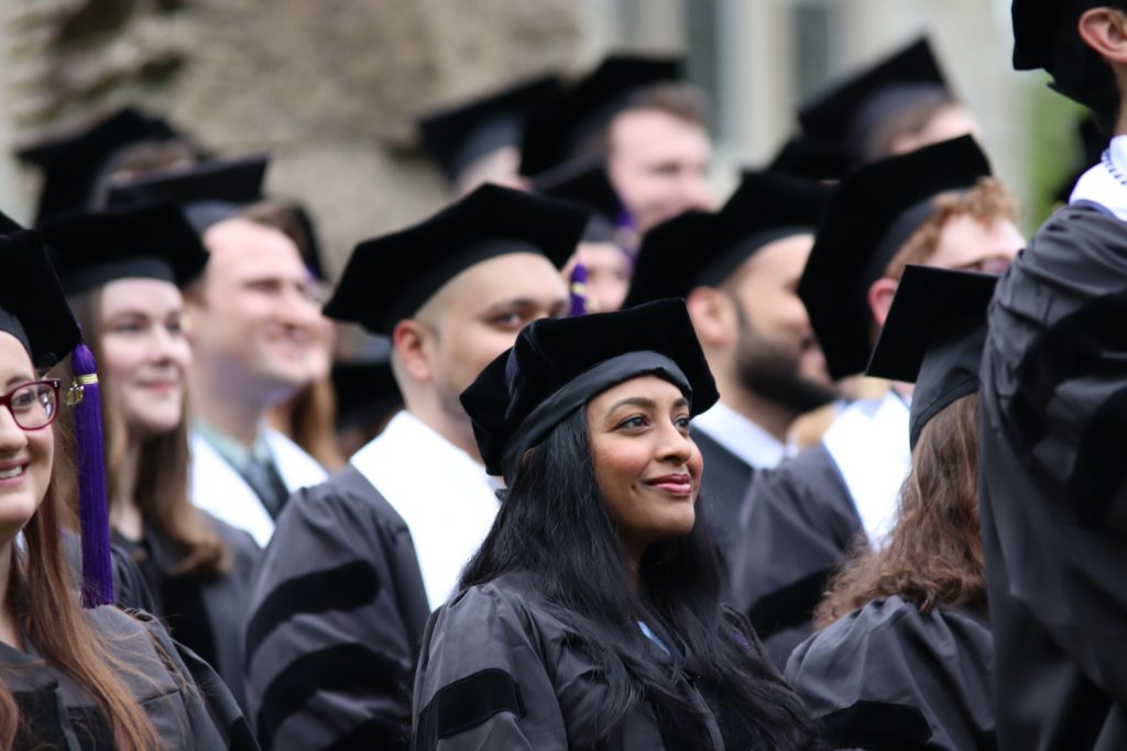 Law students at commencement