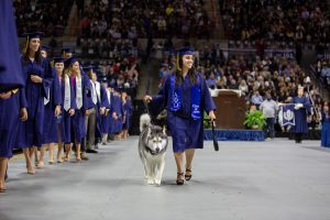 Jonathan XIV at commencement ceremony II for the College of Liberal Arts and Sciences at Gampel Pavilion on May 12, 2019