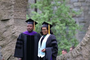 LLM graduates Paolita Abena Ampadu '22 and her husband, Elvis Ampadou '20