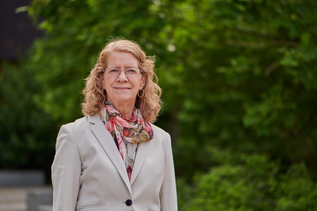 Kathleen Segerson, associate dean and distinguished professor of economics, at Oak Hall