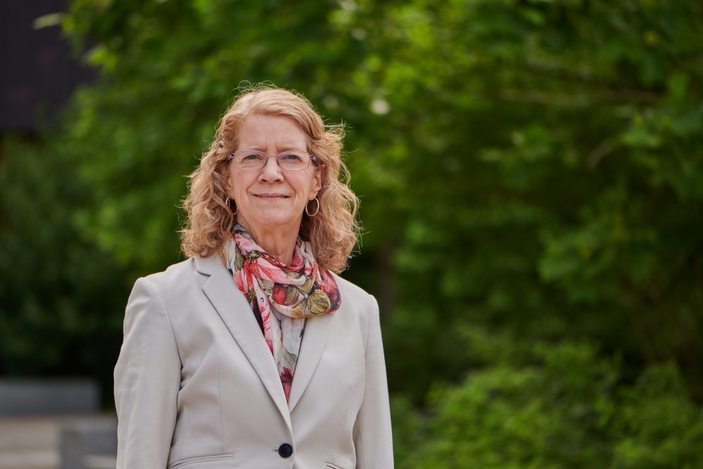 Kathleen Segerson, associate dean and distinguished professor of economics, at Oak Hall