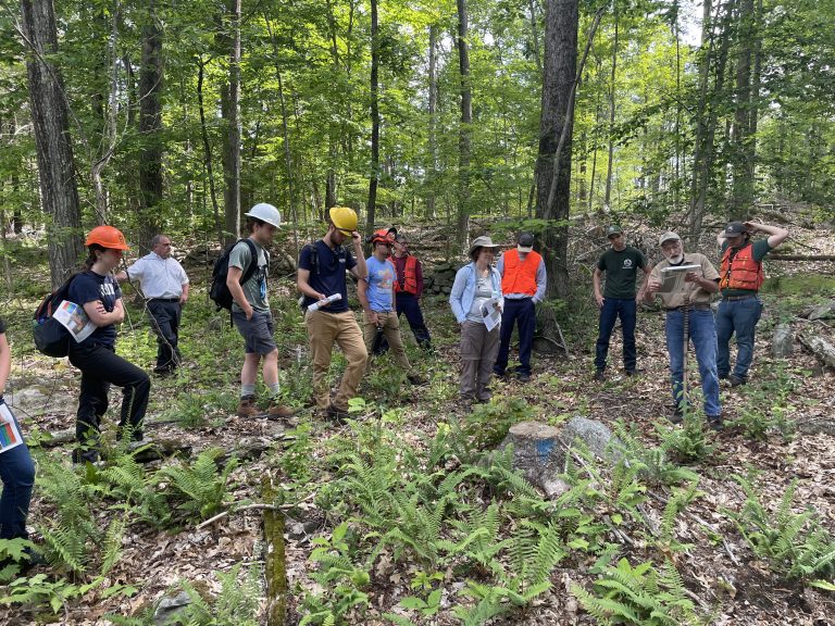 The researcher team led a field tour in June attended by DEEP Commissioner Katie Dykes, Deputy Commissioner Mason Trumble, Director of the Office of Climate Planning Rebecca French, and State Forester Christopher Martin.