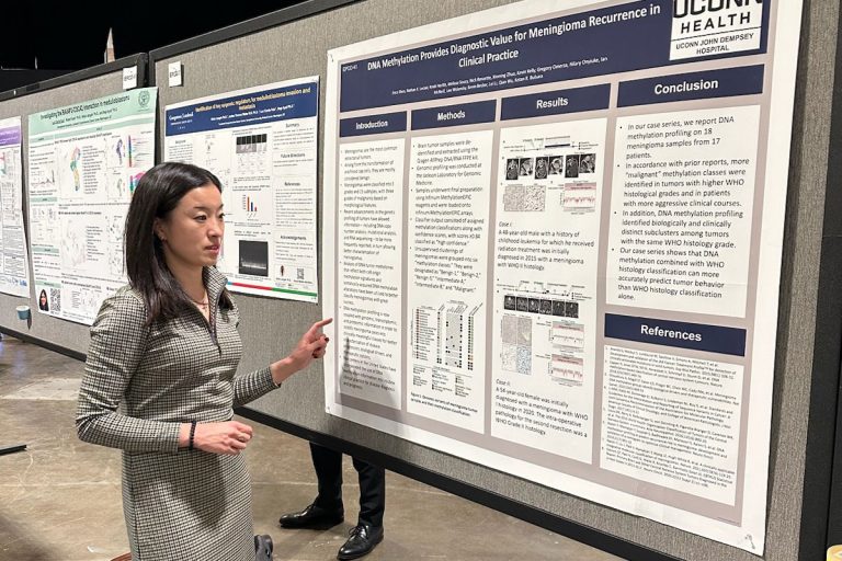 Dr. Erica Chen presents a poster