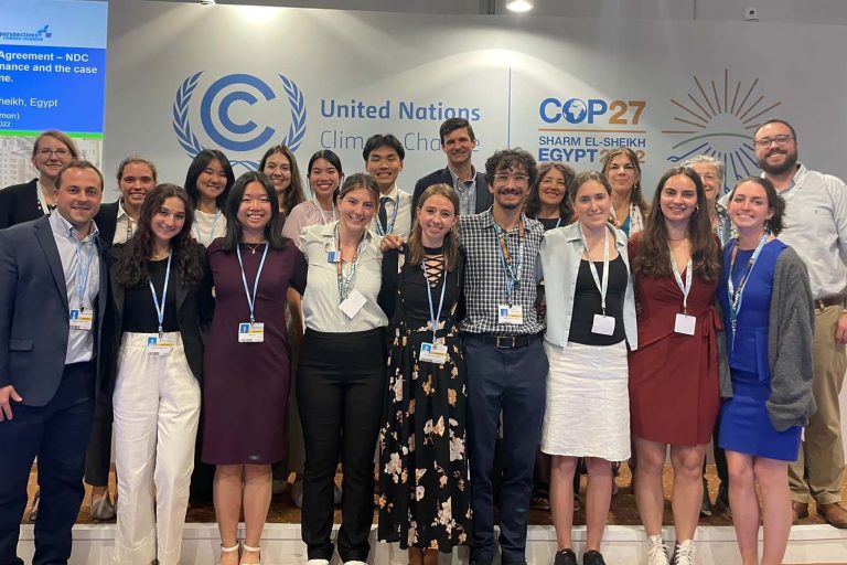 UConn students and faculty members at the United Nations climate conference in Egypt.