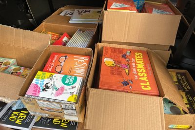 Books to be distributed through summer reading program.