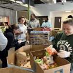 Students volunteer at Connecticut Foodshare in Wallingford.