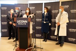 Press conference at UConn Health