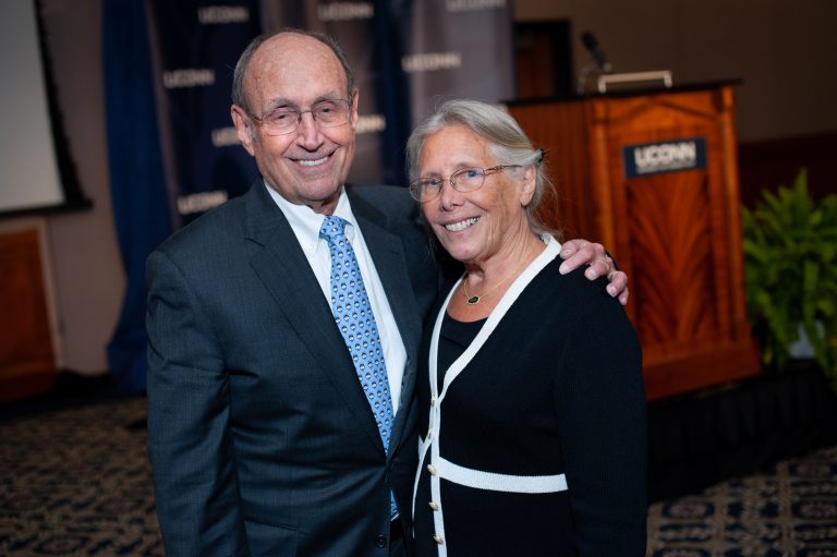 Gary and Phyllis Gladstein posing for a photo
