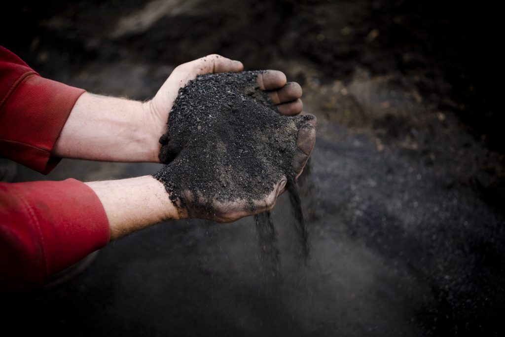 Josh Frye, a poultry farmer in Hardy County, W.Va., churns out biochar from chicken waste and wood chips, turning it into a valuable fertilizing substance which is also environmentally clean.